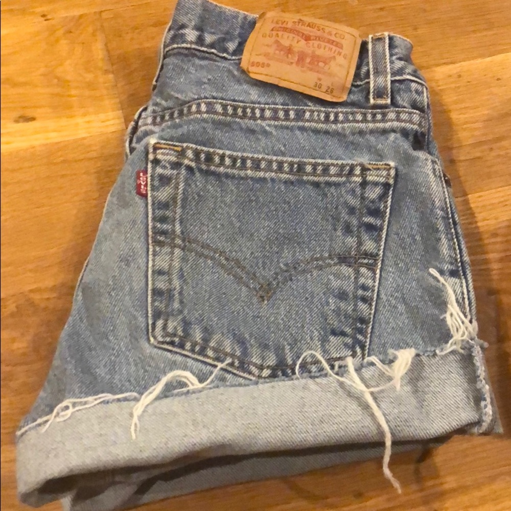 LEVIS Denim Jeans Cutoff Shorts Distressed 30 4 6